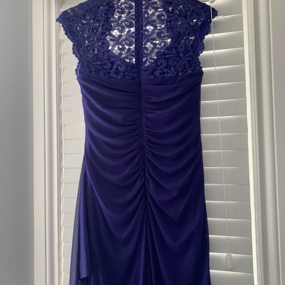Women's Purple Evening Dress - Picture 3 of 3